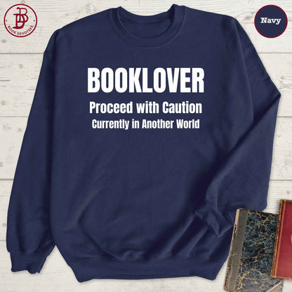 Book Lover Caution Sweatshirt