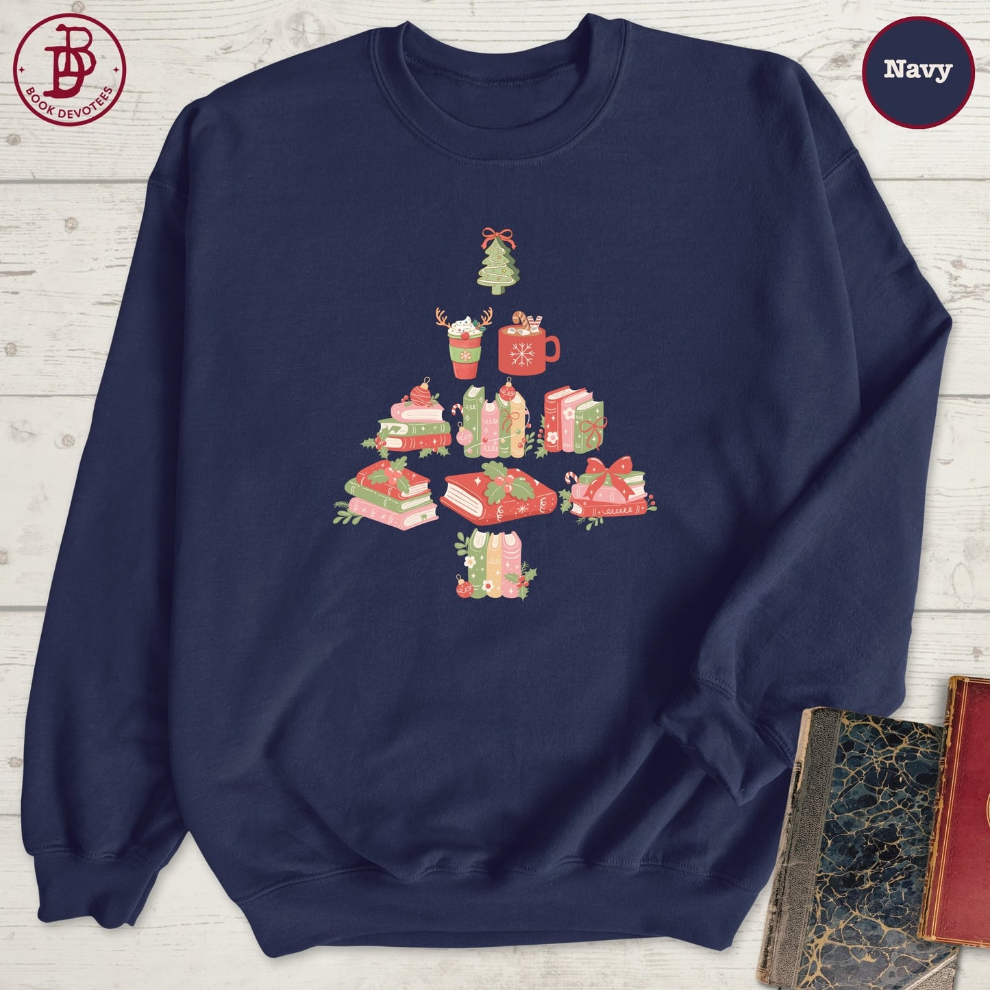 Book Tree Christmas Sweatshirt