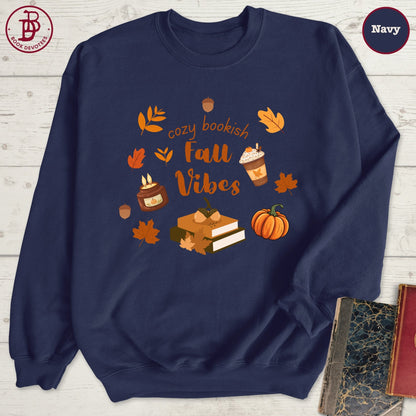Cozy Bookish Fall Vibes Sweatshirt