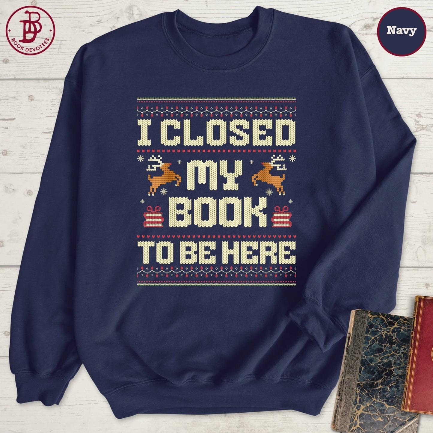 Closed My Book Christmas Sweatshirt