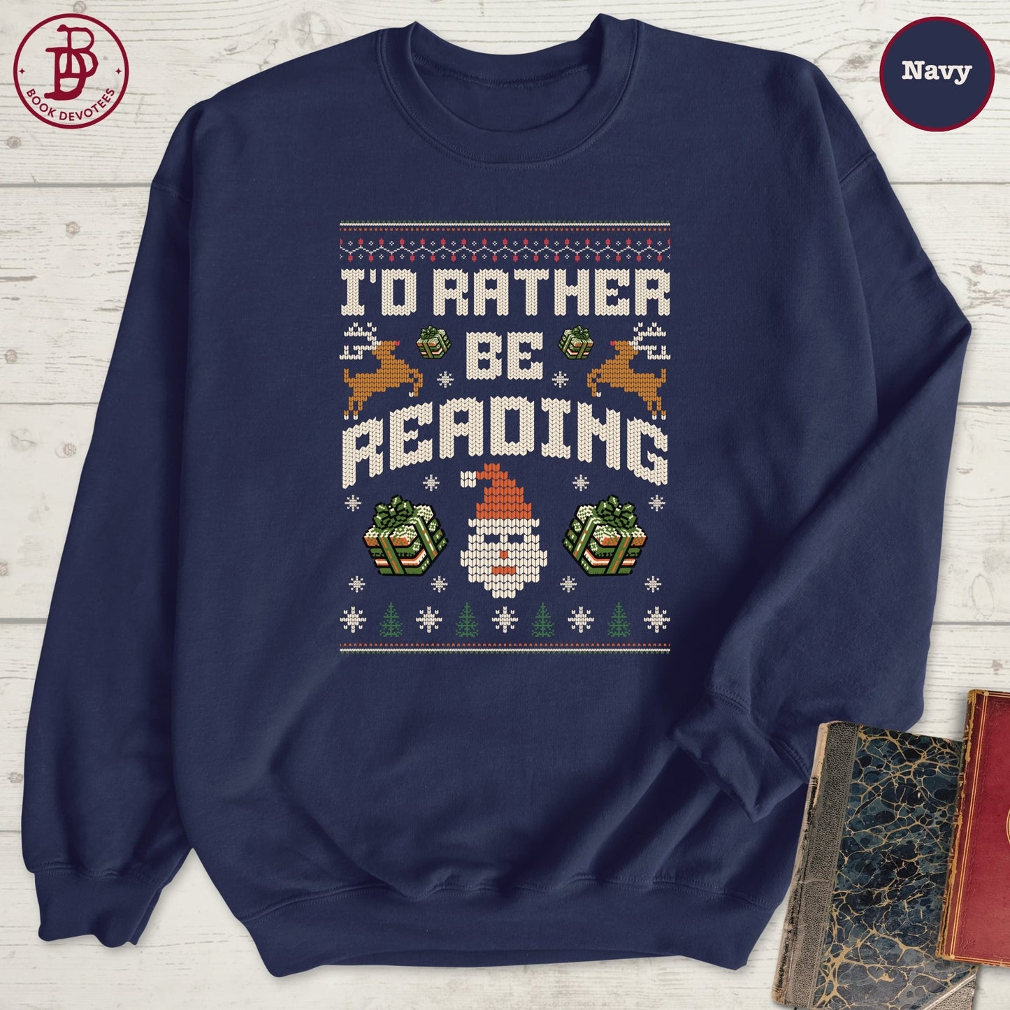 Rather Be Reading Christmas Sweatshirt