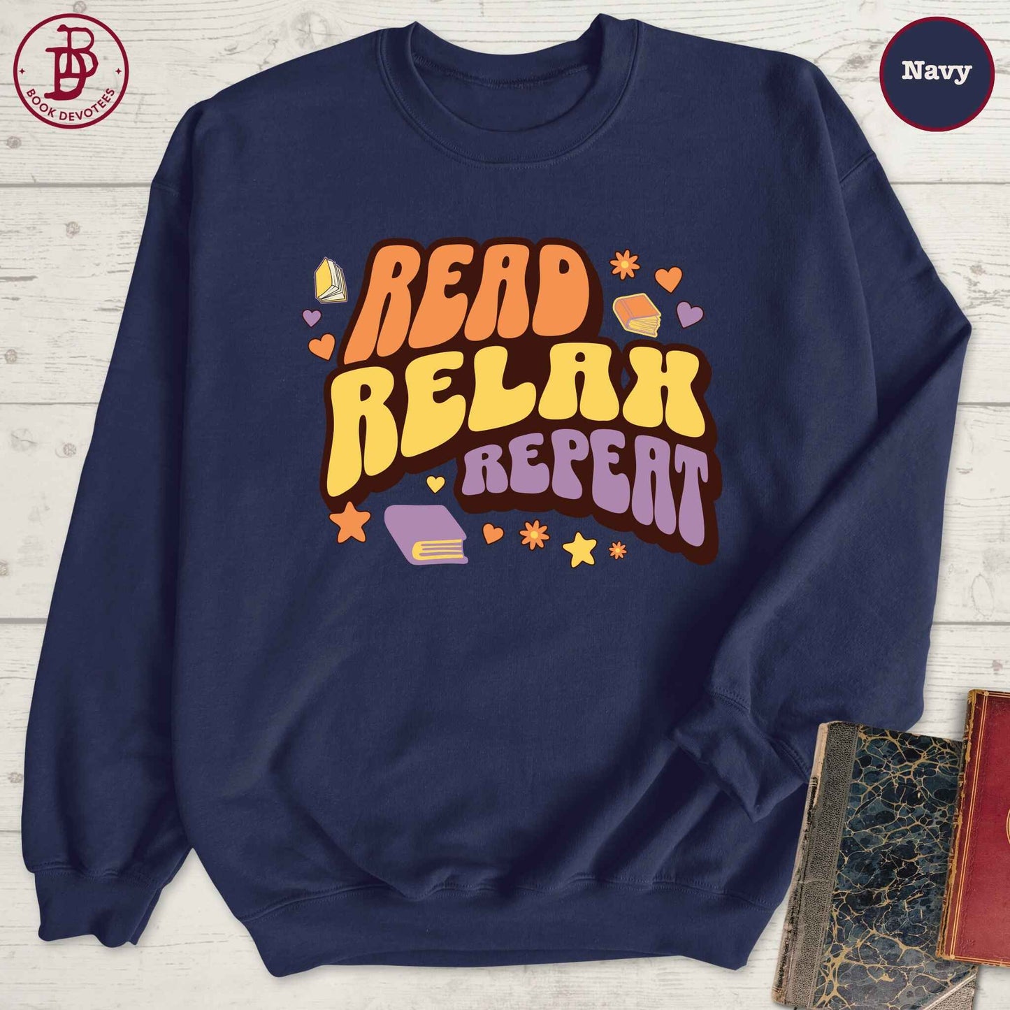 Read Relax Repeat Stars Sweatshirt