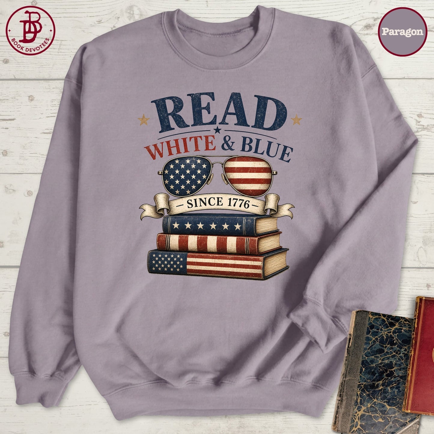Read White Blue Book Sweatshirt