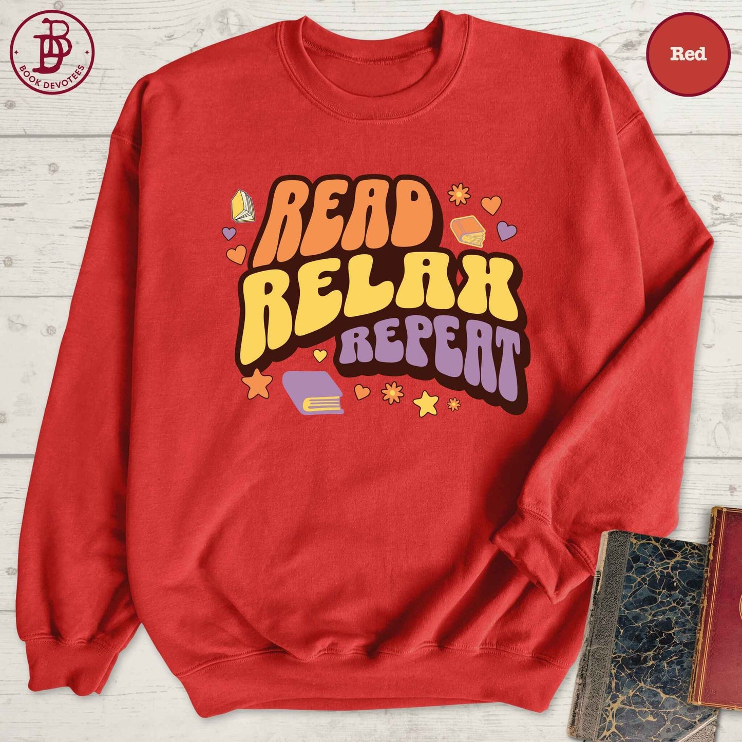Read Relax Repeat Stars Sweatshirt