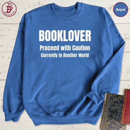 Book Lover Caution Sweatshirt