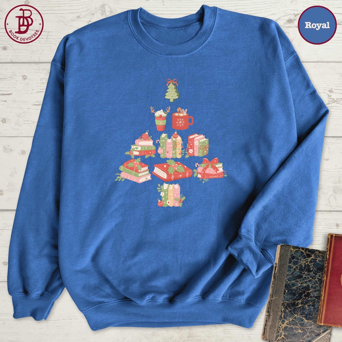 Book Tree Christmas Sweatshirt
