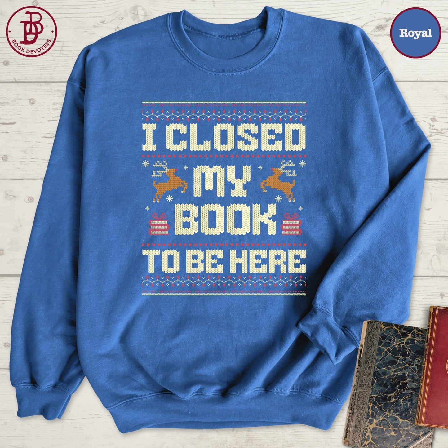 Closed My Book Christmas Sweatshirt