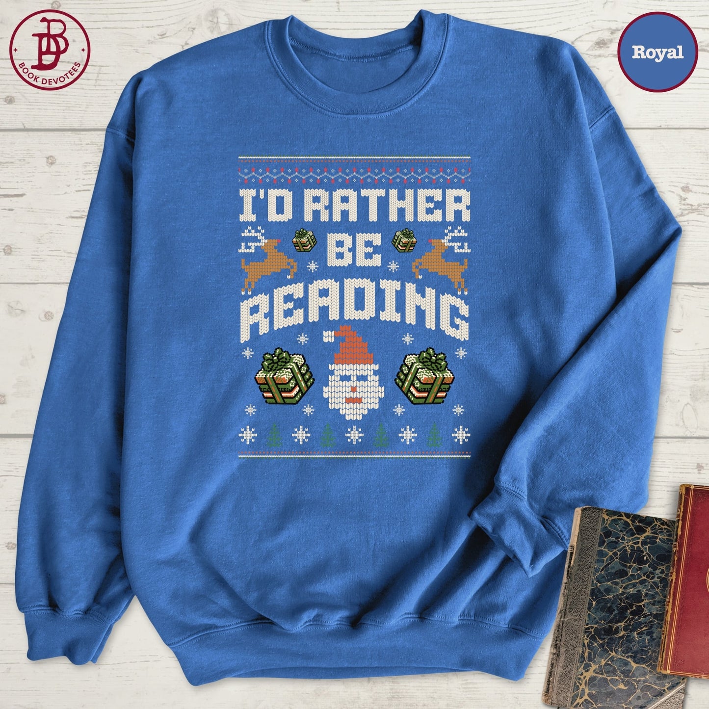 Rather Be Reading Christmas Sweatshirt