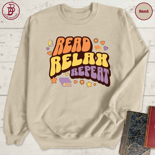 Read Relax Repeat Stars Sweatshirt