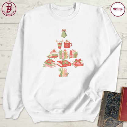 Book Tree Christmas Sweatshirt