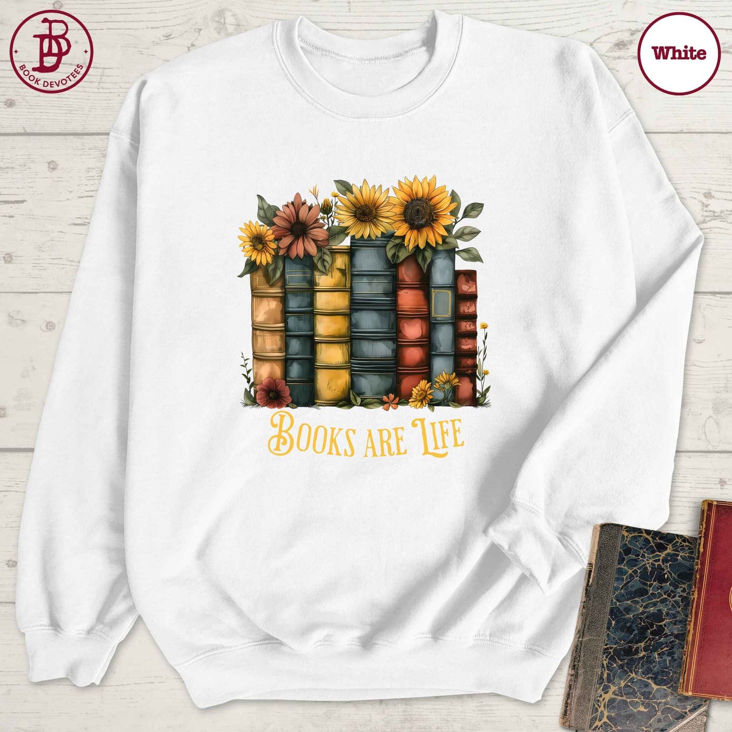 Sunflower Books are Life Sweatshirt